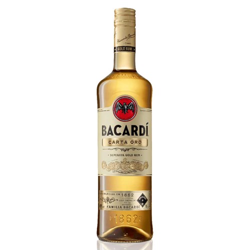 Bacardi Carta Oro Superior Gold Rum - Rich, Mellow Flavours - Customer Favourite